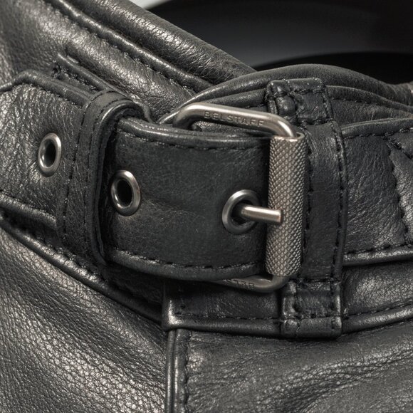 Belstaff Weybridge Black Hand Waxed Leather Quilted Moto Jacket - Picture 10 of 15